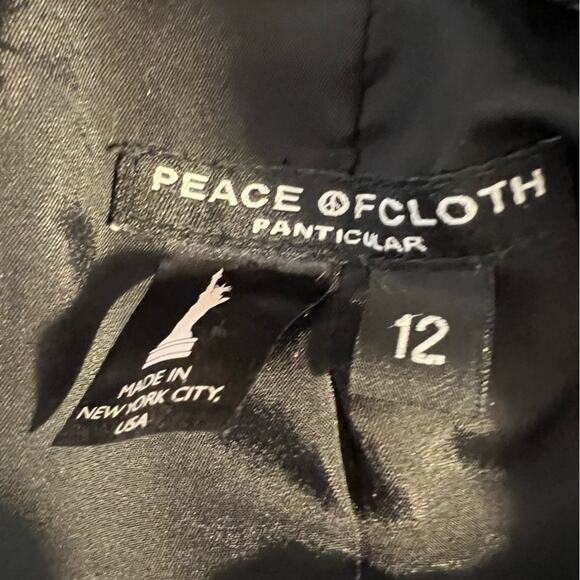 Peace of Cloth Panticular Tweed Menswear Blazer Jacket w Ruched Sleeve Size 12 - Picture 10 of 10